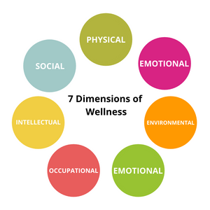Text - The 7 Dimensions of Wellness